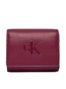 Calvin Klein Portfel Bold Ck Medium Bifold LV04F1047G Różowy. Czerwone portfele Calvin Klein, bez wzorów, ze skóry. Za 209,99 zł.