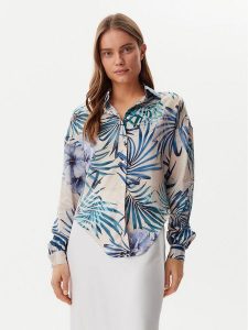 Guess Koszula W5GH0IWH9C2 Kolorowy Regular Fit. Koszule Guess, l, z aplikacjami, z syntetyku, bez kołnierzyka, bez ramiączek. Za 249,99 zł.