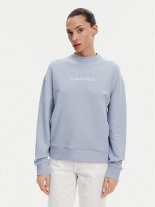 Calvin Klein Bluza Hero Logo K20K205450 Błękitny Regular Fit. Niebieskie bluzy Calvin Klein, xs, bez wzorów, z bawełny, bez kaptura. Za 239,99 zł.
