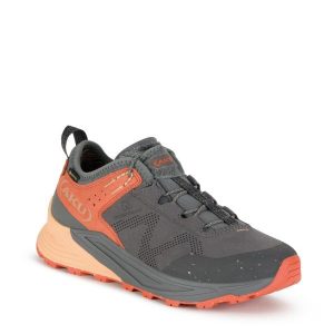 Buty sportowe trekkingowe damskie Aku Omina Gore-tex lekkie. Brązowe buty trekkingowe Aku, z gore-texu, bez zapięcia. Za 299,00 zł.