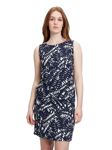 BETTY & CO Sukienka w kolorze granatowo-białym rozmiar: 40. Białe sukienki Betty & Co, bez wzorów, bez kołnierzyka, bez ramiączek, midi. Za 74,28 zł.