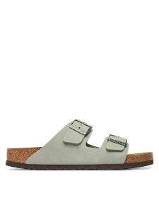 Birkenstock Klapki Arizona 1032820 Zielony jasny. Zielone klapki Birkenstock, bez wzorów, ze skóry, bez obcasa. Za 466,99 zł.