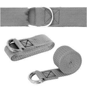 Pasek Do Jogi Złote Logo Fit.me. Białe paski FIT.ME, bez wzorów, sportowe. W wyprzedaży za 19,99 zł.