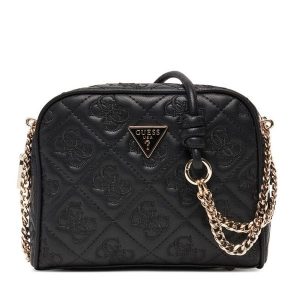 Torebka Guess. Czarne listonoszki Guess, z aplikacjami, bez dodatków. Za 379,99 zł.