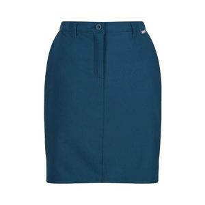 Damskie spódnico-spodenki Regatta Highton III. Niebieskie szorty Regatta, bez wzorów, sportowe. W wyprzedaży za 200,50 zł.