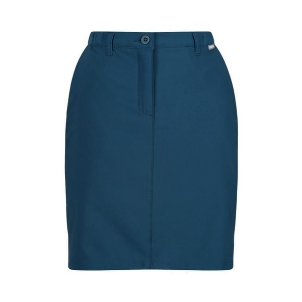 Damskie spódnico-spodenki Regatta Highton III. Niebieskie szorty Regatta, bez wzorów, sportowe. W wyprzedaży za 200,50 zł.