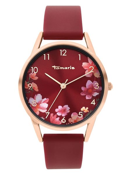 Tamaris Zegarek kwarcowy w kolorze różowozło-czerwonym rozmiar: onesize. Czerwone, analogowe zegarki Tamaris. Za 152,62 zł.