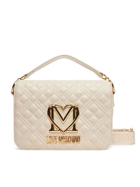 LOVE MOSCHINO Torebka JC4302PP0MK1211A Écru. Torebki klasyczne LOVE MOSCHINO, bez wzorów, ze skóry, bez dodatków. Za 699,99 zł.
