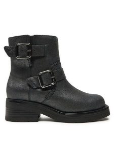 Clarks Botki Rebelle Buckle 26178889 Srebrny. Szare botki Clarks, bez wzorów, ze skóry, bez obcasa, na płaskiej podeszwie, bez zapięcia. Za 519,99 zł.