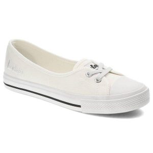Białe Trampki Lee Cooper Modne Buty Damskie. Białe trampki Lee Cooper, bez wzorów, z tkaniny, bez zapięcia. Za 129,00 zł.