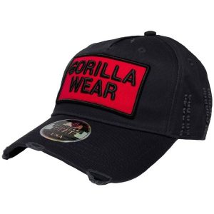 Harrison Czapka - Czarny/Czerwony. Czarne czapki GORILLA WEAR, bez wzorów. Za 136,00 zł.