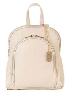 Anna Morellini Skórzany plecak " Breta" w kolorze kremowym - 24 x 30 x 12 cm rozmiar: onesize. Brązowe plecaki Anna Morellini. Za 304,95 zł.
