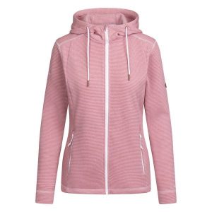Bluza Polarowa Damska Rootless Stripe Marl AT200. Czerwone bluzy Trespass, na zimę, bez wzorów, z polaru, bez kaptura. Za 190,99 zł.