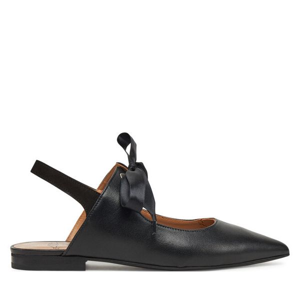 Baleriny Fly London. Czarne balerinki Fly London, bez wzorów, bez obcasa, bez zapięcia. Za 399,99 zł.