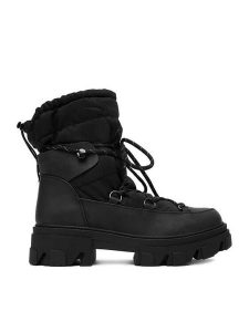 DeeZee Śniegowce 13107-23 Czarny. Czarne buty zimowe DeeZee, z materiału, bez obcasa, bez zapięcia. Za 229,99 zł.
