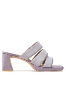 Caprice Klapki 9-27211-42 Fioletowy. Fioletowe klapki Caprice, bez wzorów, ze skóry, bez obcasa. Za 238,99 zł.