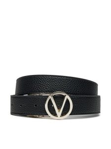 Valentino Pasek Damski Roof VCS8KM57 Czarny. Czarne paski Valentino, bez wzorów, ze skóry. Za 199,99 zł.