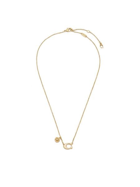 Coach Naszyjnik 37571532 Złoty. Żółte naszyjniki Coach, metalowe. Za 399,99 zł.