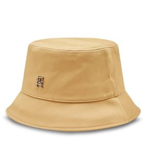 Kapelusz Tommy Hilfiger. Brązowe kapelusze TOMMY HILFIGER, bez wzorów. Za 209,99 zł.