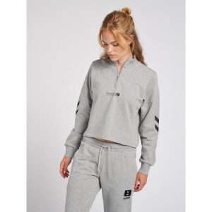 Bluza damska Hummel hmlLGC nikka. Szare bluzy Hummel, bez wzorów, bez kaptura. W wyprzedaży za 183,00 zł.