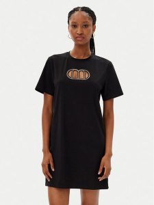 MET Sukienka codzienna M10 306AB Czarny Slim Fit. Czarne kombinezony MET, m, bez wzorów, z bawełny, bez kołnierzyka, bez ramiączek. Za 179,99 zł.