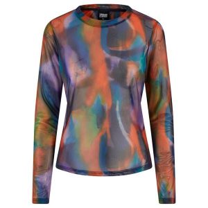 Bluzka Z Długim Rękawem Damska Reflection Mesh. Czarne bluzki Urban Classics, s, bez wzorów, z meshu, casualowe, bez kołnierzyka, bez ramiączek. Za 122,99 zł.