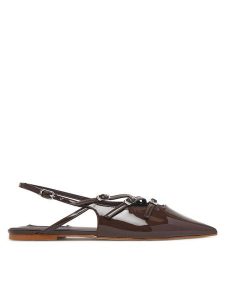 Steve Madden Sandały Cianna SM11003709 Brązowy. Brązowe sandały Steve Madden, bez wzorów, ze skóry, bez obcasa, na płaskiej podeszwie, bez zapięcia. Za 359,99 zł.