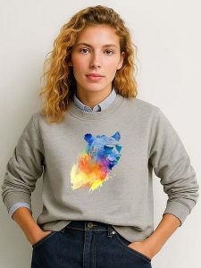 WOOOP Bluza "Sunny Bear" w kolorze szarym rozmiar: L. Szare bluzy Wooop, l, bez wzorów, z bawełny, bez kaptura. Za 100,99 zł.