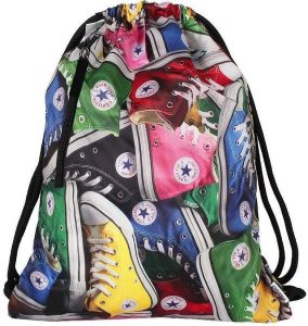 Torba gimnastyczna Converse Cinch Bag Allover Chuck Mix. Czerwone torby podróżne i sportowe Converse, bez wzorów, z dzianiny. Za 120,99 zł.