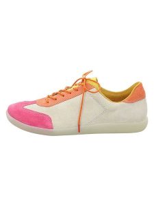 Think! Skórzane sneakersy w kolorze kremowym rozmiar: 39,5. Brązowe trampki Think, bez wzorów, bez zapięcia. Za 234,95 zł.