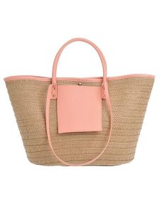 BLE Shopper bag w kolorze jasnoróżówo-jasnobrązowym - 53 x 30 cm rozmiar: onesize. Brązowe shopper bag BLE, bez wzorów, z materiału, na ramię, bez dodatków. Za 65,85 zł.