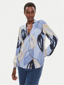 Tamaris Apparel Bluzka Cisna TAW0754 Niebieski Relaxed Fit. Niebieskie bluzki Tamaris Apparel, bez wzorów, z wiskozy, bez kołnierzyka, bez ramiączek. Za 159,99 zł.