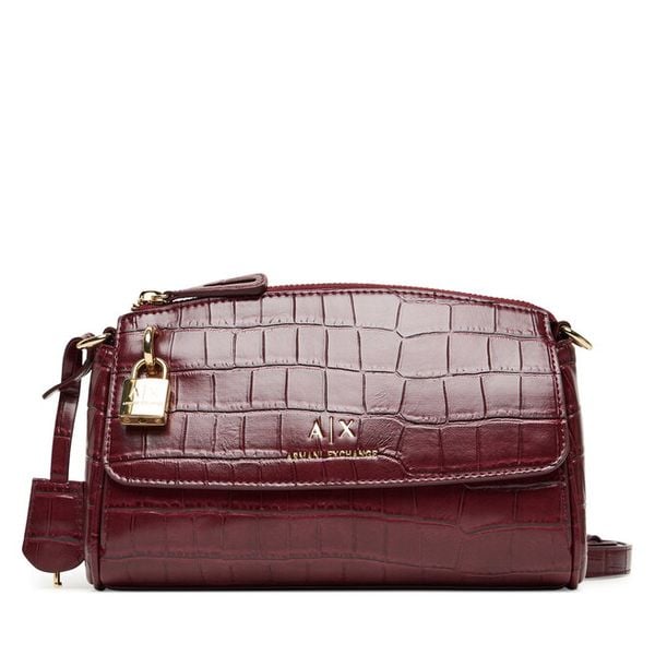 Torebka Armani Exchange. Czerwone listonoszki Armani Exchange, bez wzorów, bez dodatków. Za 449,99 zł.