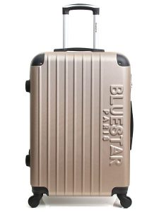 BlueStar Walizka "Bucarest" w kolorze kremowym - 40 x 57 x 25 cm rozmiar: onesize. Brązowe walizki BlueStar, bez wzorów, z materiału. Za 173,99 zł.