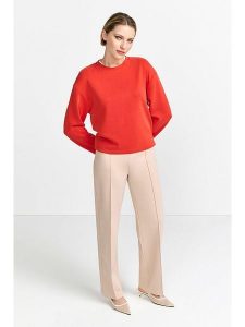 Rich & Royal Bluza w kolorze czerwonym rozmiar: M. Czerwone bluzy Rich & Royal, m, bez wzorów, z bawełny, bez kaptura. Za 171,28 zł.