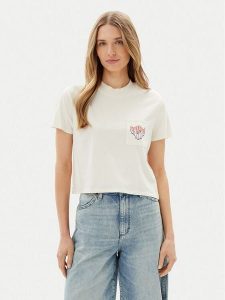 Volcom T-Shirt Pocket Dial B3512500 Écru Boxy Fit. T-shirty Volcom, s, bez wzorów, z bawełny, bez kołnierzyka, bez ramiączek. Za 89,99 zł.