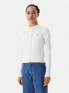 Tommy Jeans Kardigan Essential DW0DW20976 Écru Regular Fit. Kardigany Tommy Jeans, z bawełny. Za 279,99 zł.