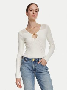 Marciano Guess Sweter G6YR08 Z1067 Kremowy Slim Fit. Białe swetry klasyczne Marciano Guess, s, z syntetyku, bez kołnierzyka. Za 589,99 zł.