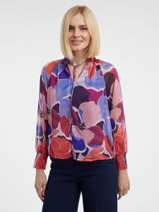 Orsay Bluzka w kolorze fioletowo-czerwonym rozmiar: 38. Czerwone bluzki Orsay, bez wzorów, bez kołnierzyka, bez ramiączek. Za 57,06 zł.