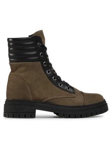 Sergio Bardi Trapery SB-24-10-000824 Zielony. Zielone buty zimowe Sergio Bardi, z nubiku, bez obcasa, bez zapięcia. Za 369,00 zł.