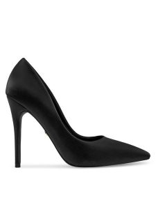DeeZee Szpilki GAO-2312-6 Czarny. Czarne szpilki DeeZee, bez wzorów, ze skóry, bez obcasa. Za 139,99 zł.