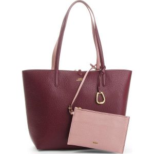 Torebka LAUREN RALPH LAUREN - Rvrsble Tote 431697234011 Merlot/Rose. Czerwone shopper bag marki Lauren Ralph Lauren, ze skóry ekologicznej. Za 789,90 zł.