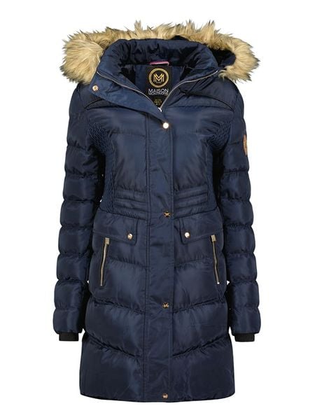 Maison Montaigne Parka "Badomai" w kolorze granatowym rozmiar: S. Niebieskie płaszcze Maison Montaigne, s, z aplikacjami, ze skóry, bez kaptura. Za 310,38 zł.