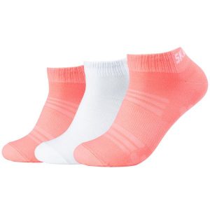 Skarpetki sportowe dla dorosłych 3PPK Mesh Ventilation Socks. Czerwone skarpetki Skechers, bez wzorów, z meshu. Za 19,99 zł.