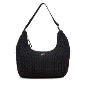 Torebka Tommy Jeans. Czarne shopper bag Tommy Jeans, bez wzorów, z jeansu, bez dodatków. Za 399,99 zł.