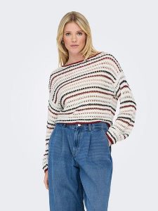ONLY Sweter ze wzorem rozmiar: XS. Swetry oversize ONLY, xs, bez wzorów, ze splotem, bez ramiączek. Za 79,03 zł.