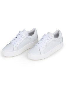 Anna Morellini Skórzane sneakersy "Antilina" w kolorze białym rozmiar: 36. Białe trampki Anna Morellini, bez wzorów, bez zapięcia. Za 197,63 zł.
