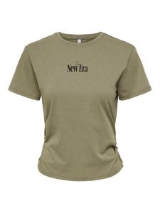 ONLY T-Shirt Lucy 15346760 Brązowy Regular Fit. Brązowe t-shirty ONLY, xs, bez wzorów, z bawełny, bez kołnierzyka, bez ramiączek. Za 79,99 zł.