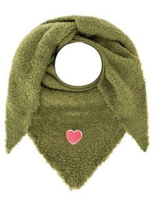 Zwillingsherz Chusta trójkątna "Heart Patch" w kolorze zielonym - 208 x 80 cm rozmiar: onesize. Zielone apaszki i chusty Zwillingsherz, bez wzorów, z materiału. Za 82,95 zł.