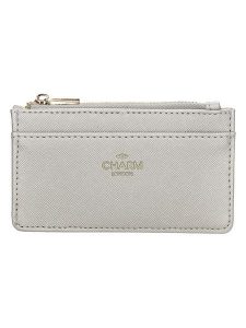 Charm Portfel "Birmingham" w kolorze srebrnym - 13,5 x 7,5 x 0,5 cm rozmiar: onesize. Szare portfele Charm, bez wzorów, z materiału. Za 39,99 zł.